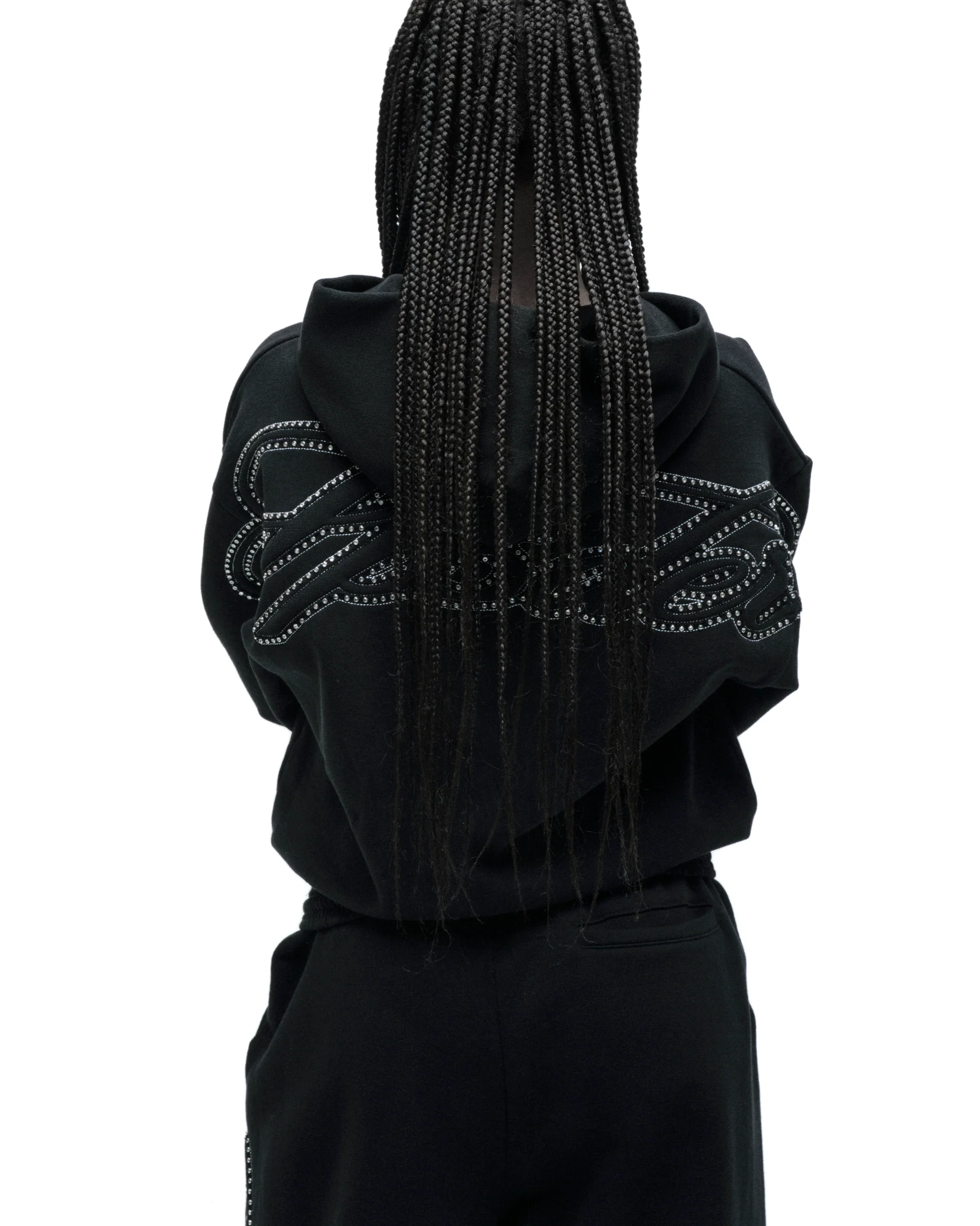 RHINESTONE SCRIPT ZIP HOODIE - Image 11