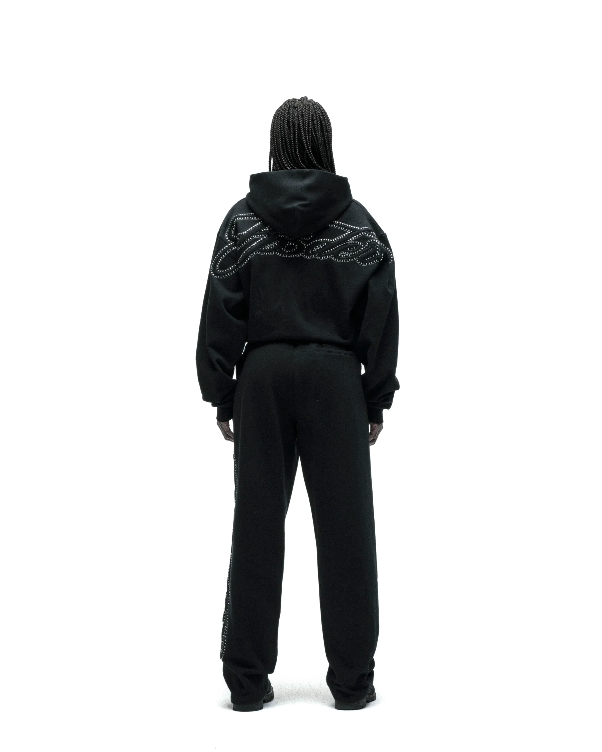 RHINESTONE SCRIPT ZIP HOODIE - Image 9