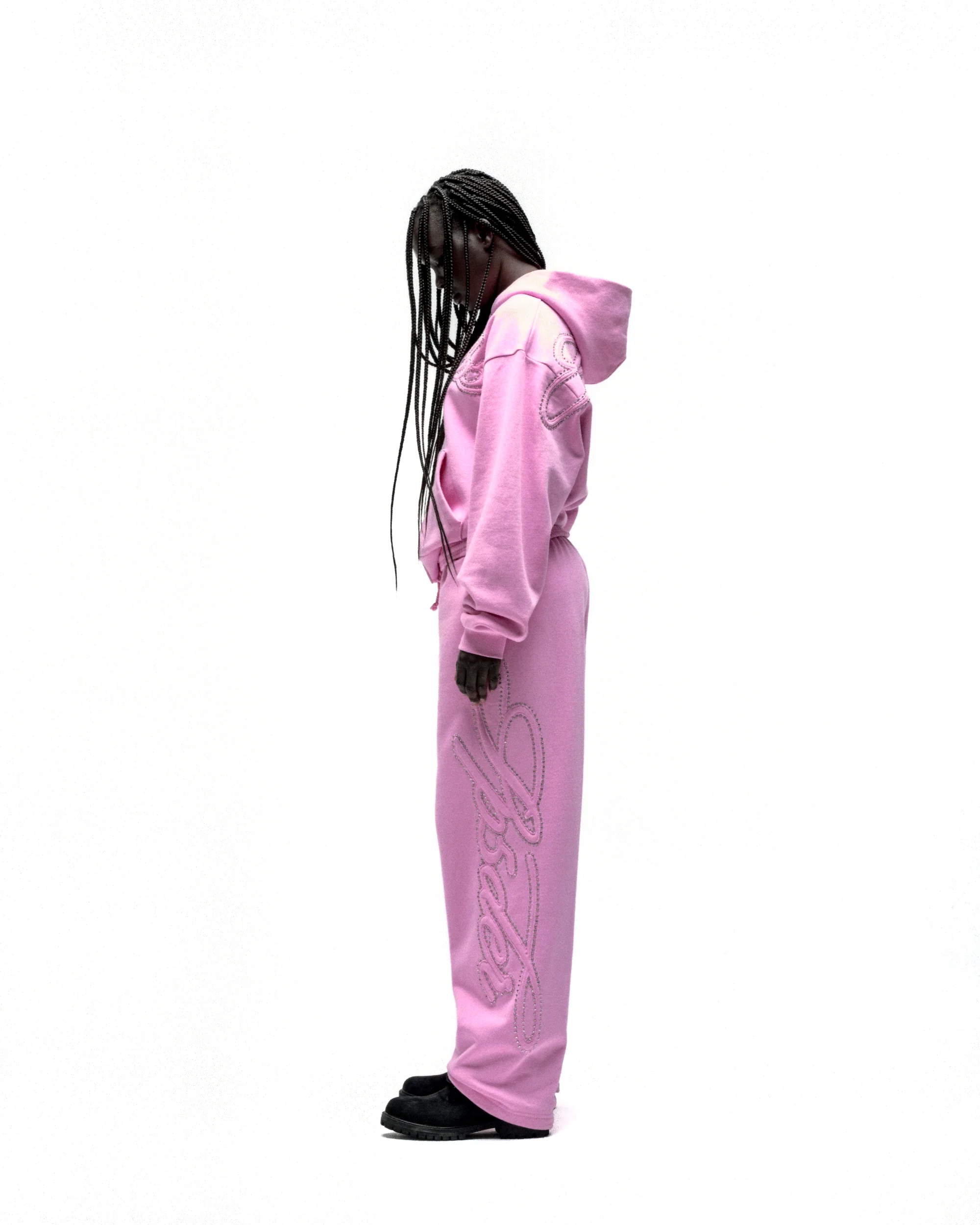 RHINESTONE SCRIPT ZIP HOODIE - Image 9
