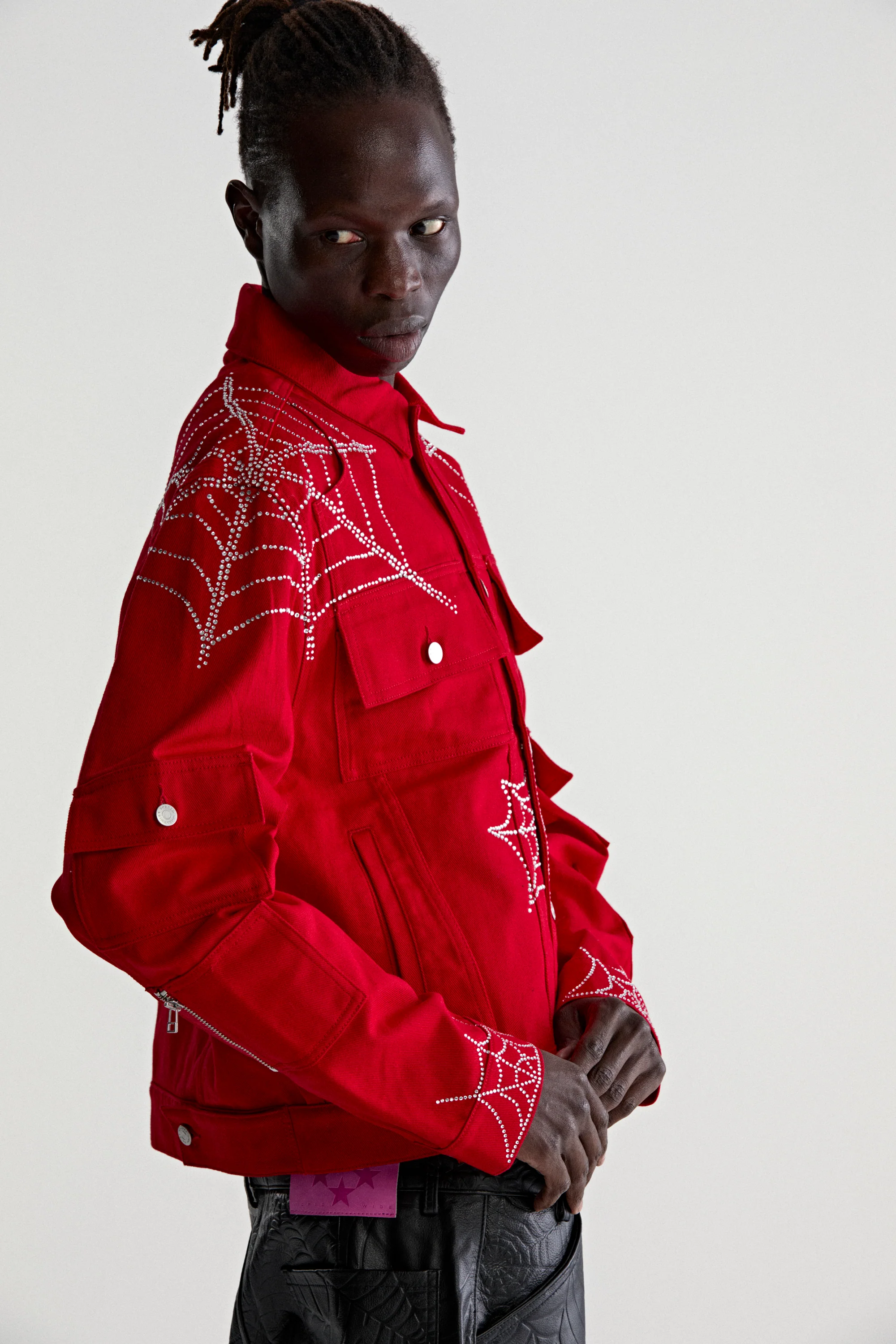 WEB DENIM CROPPED TRUCKER JACKET - Image 22